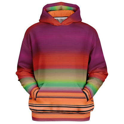 Rainbow stripes / extra thick hoodie