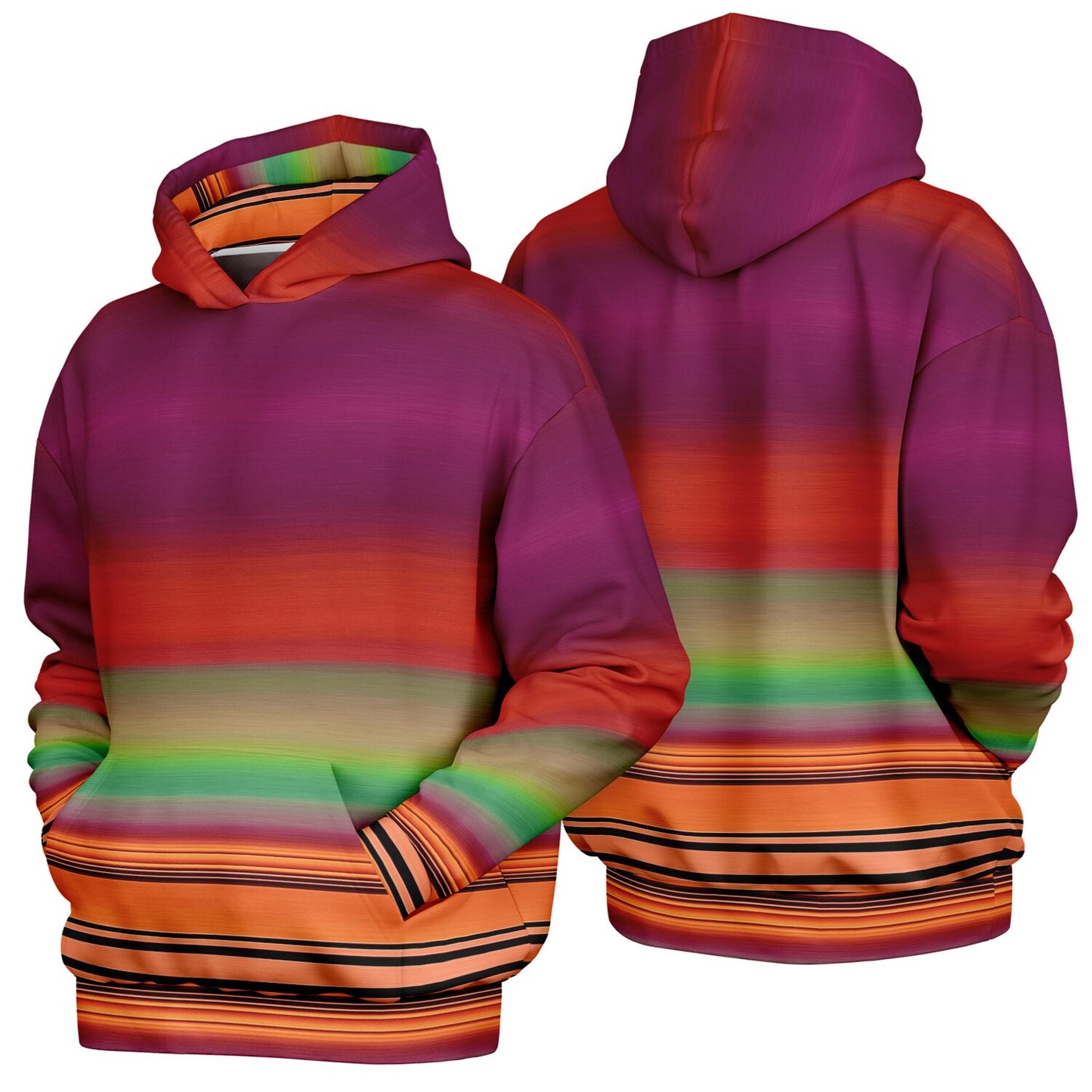 Rainbow stripes / extra thick hoodie