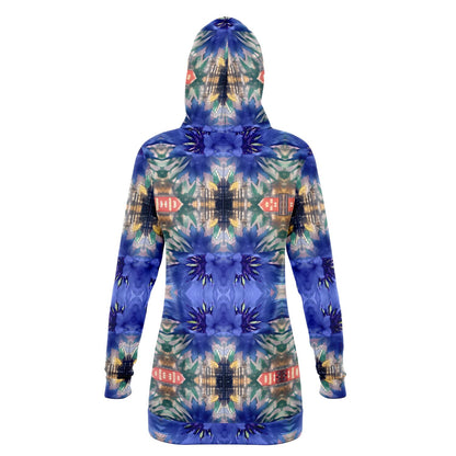 Cornflower 70% - Women's - Athletic Longline Hoodie