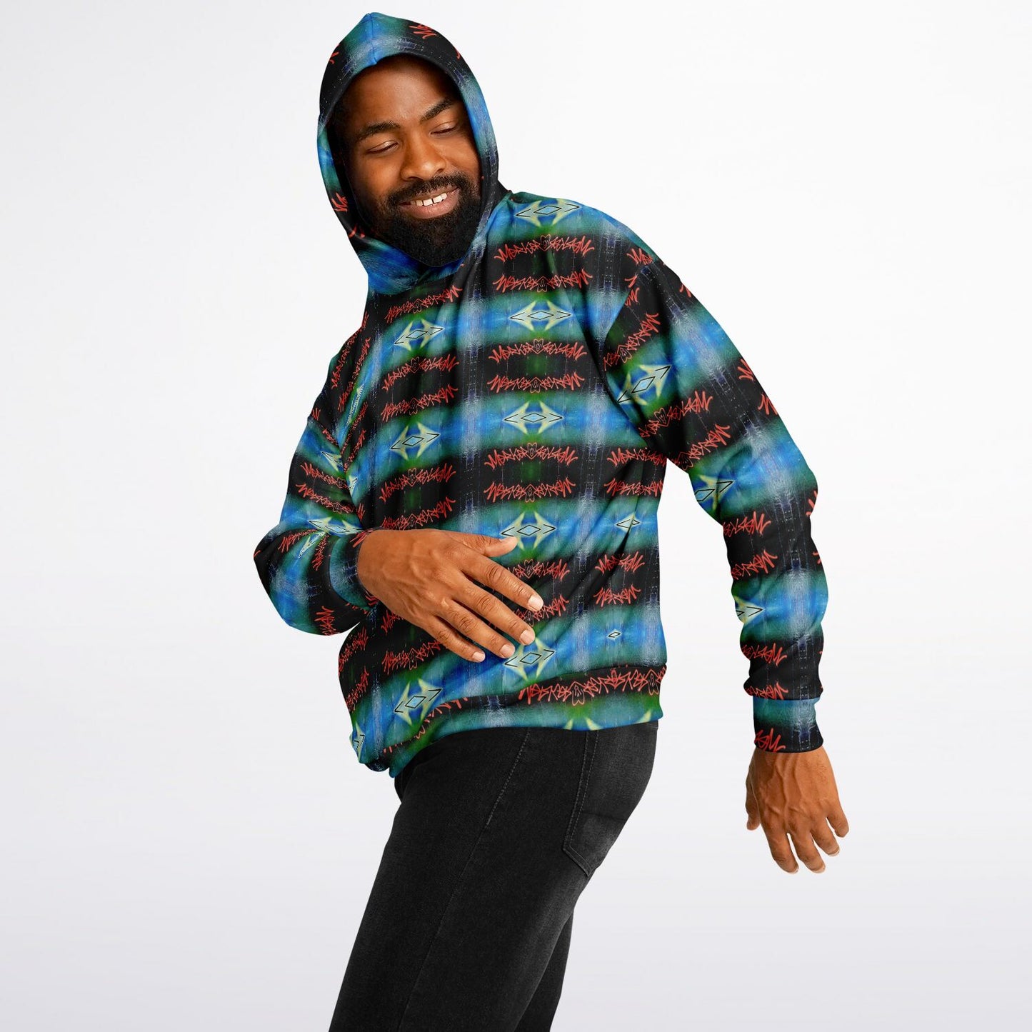 Blue Graffiti - 30% - Heavyweight Oversized Hoodie