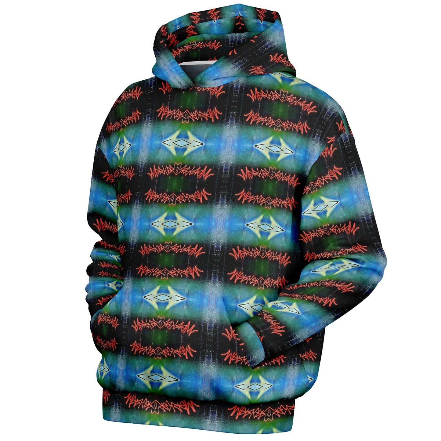 Blue Graffiti - 30% - Heavyweight Oversized Hoodie