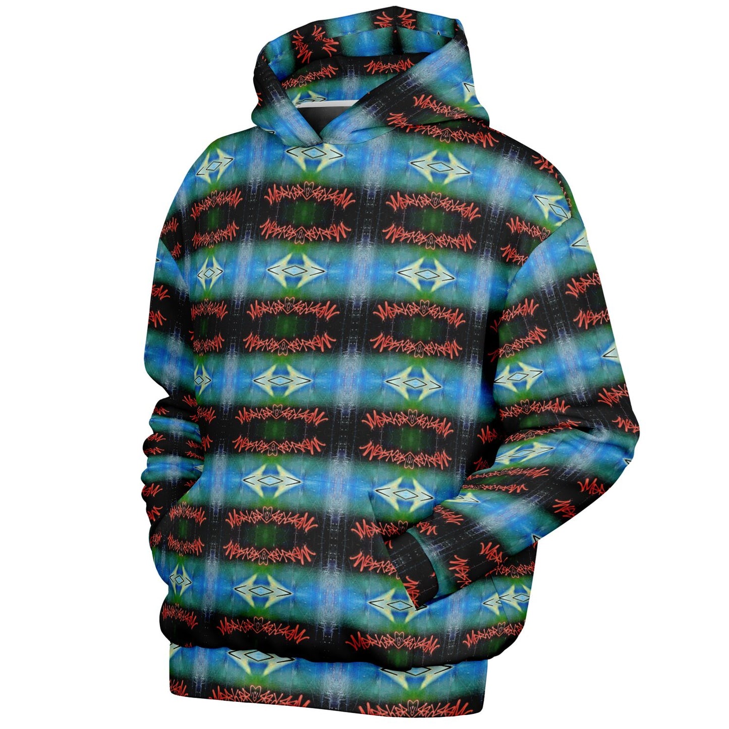 Blue Graffiti - 25% - Heavyweight Oversized Hoodie