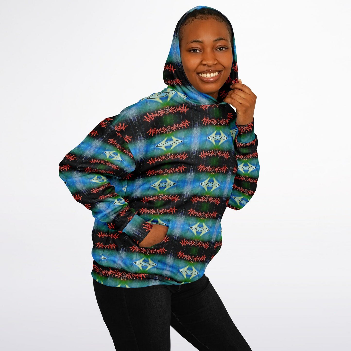Blue Graffiti - 30% - Heavyweight Oversized Hoodie