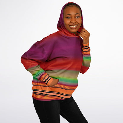 Rainbow stripes / extra thick hoodie