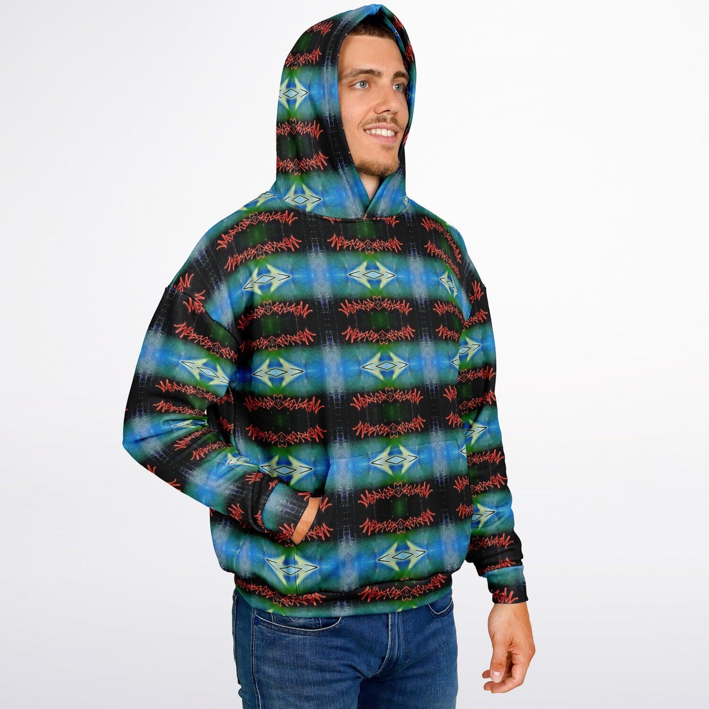 Blue Graffiti - 30% - Heavyweight Oversized Hoodie