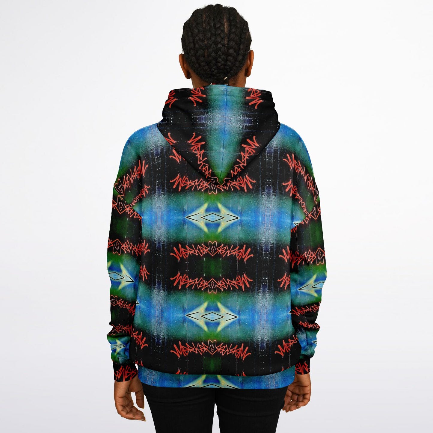 Blue Graffiti 50% - Heavyweight Oversized Hoodie