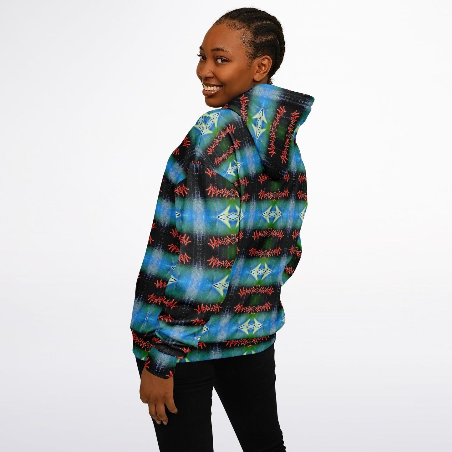 Blue Graffiti - 30% - Heavyweight Oversized Hoodie