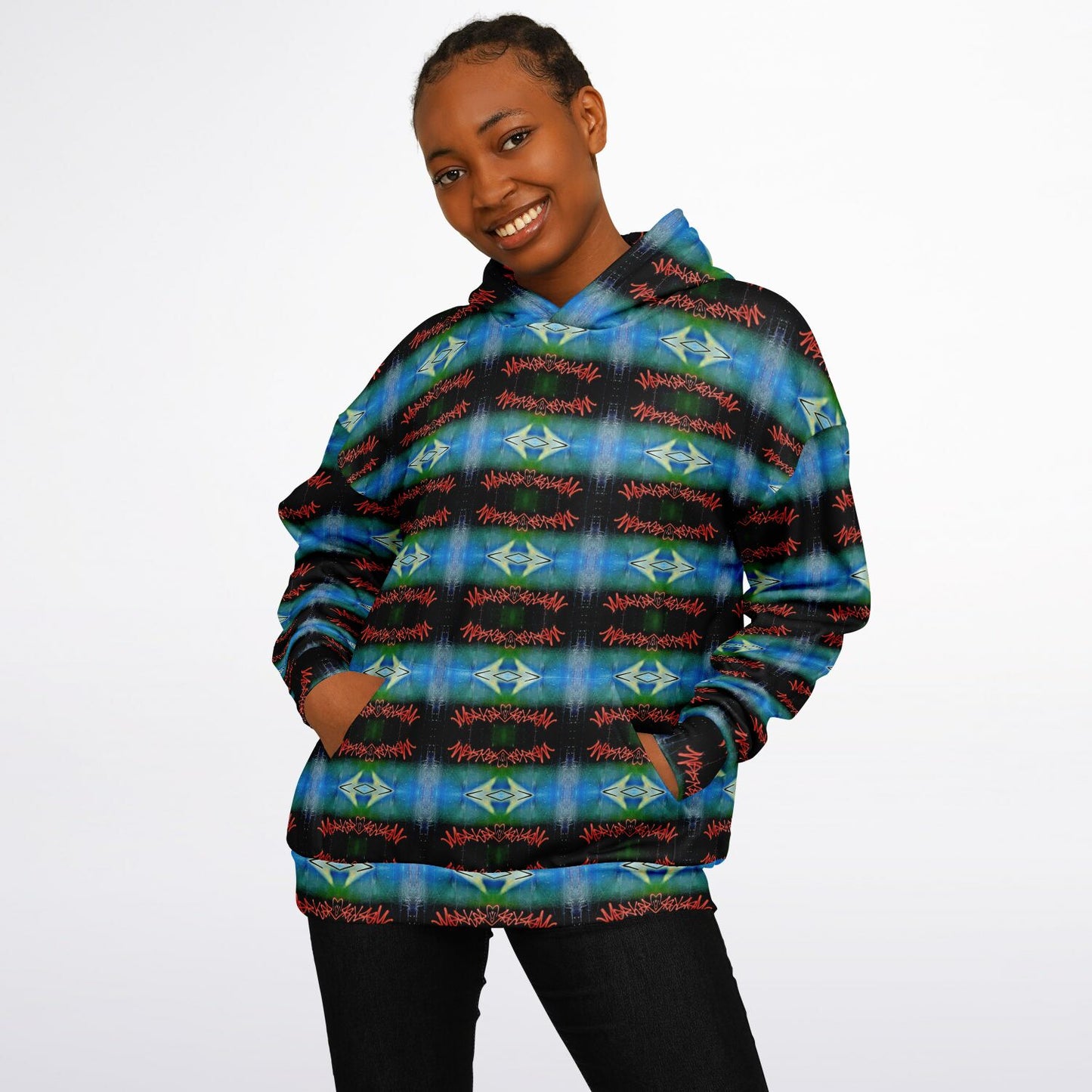 Blue Graffiti - 25% - Heavyweight Oversized Hoodie