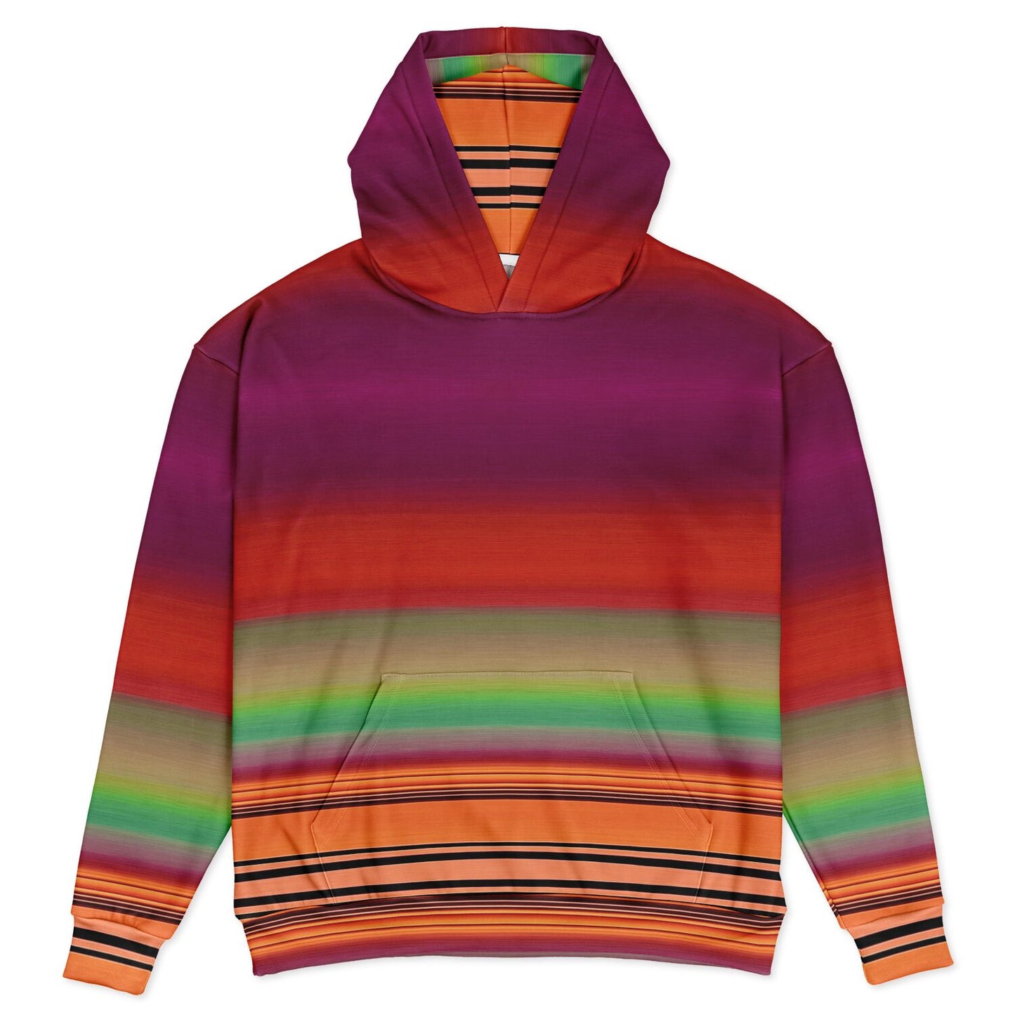 Rainbow stripes / extra thick hoodie