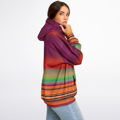 Rainbow stripes / extra thick hoodie