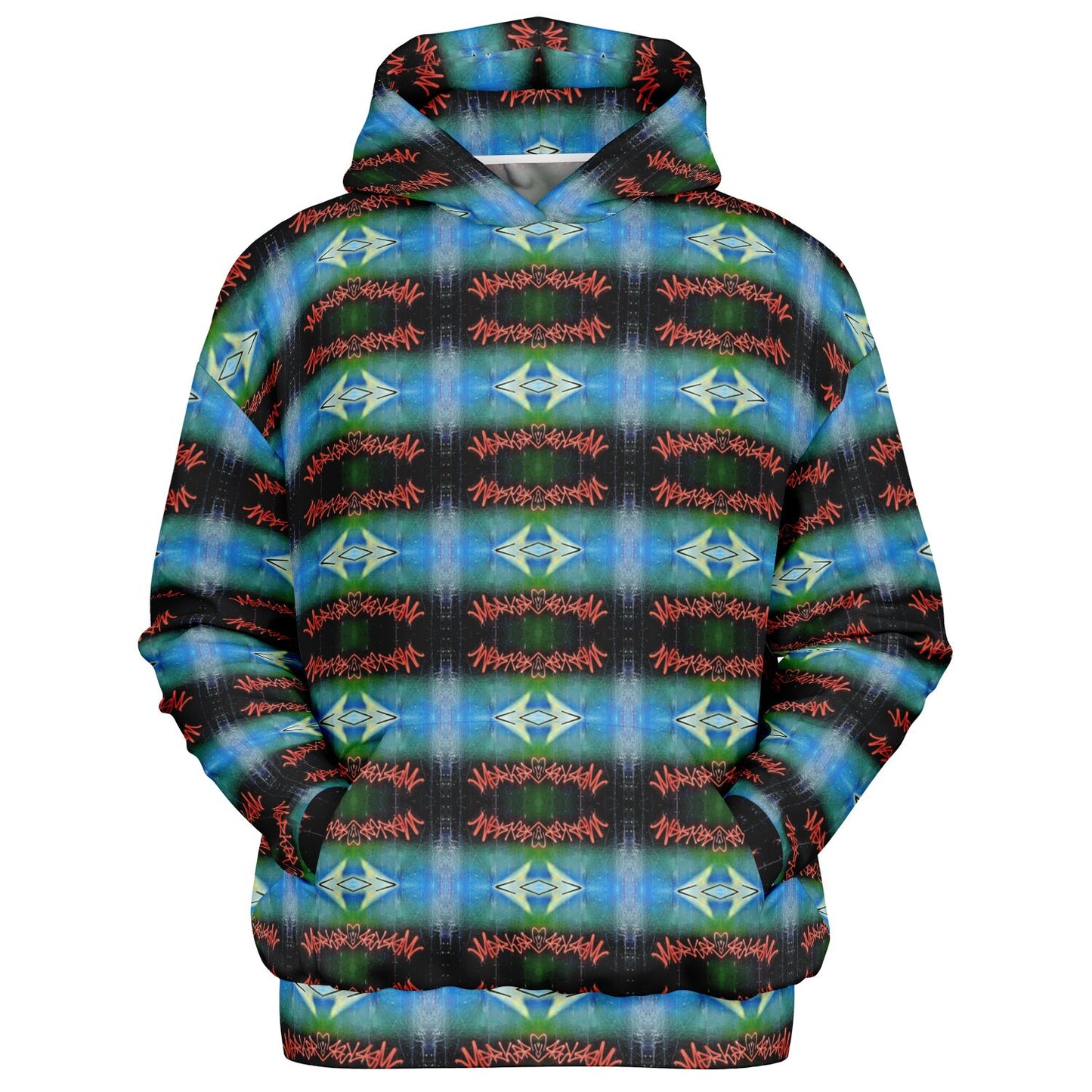 Blue Graffiti - 25% - Heavyweight Oversized Hoodie