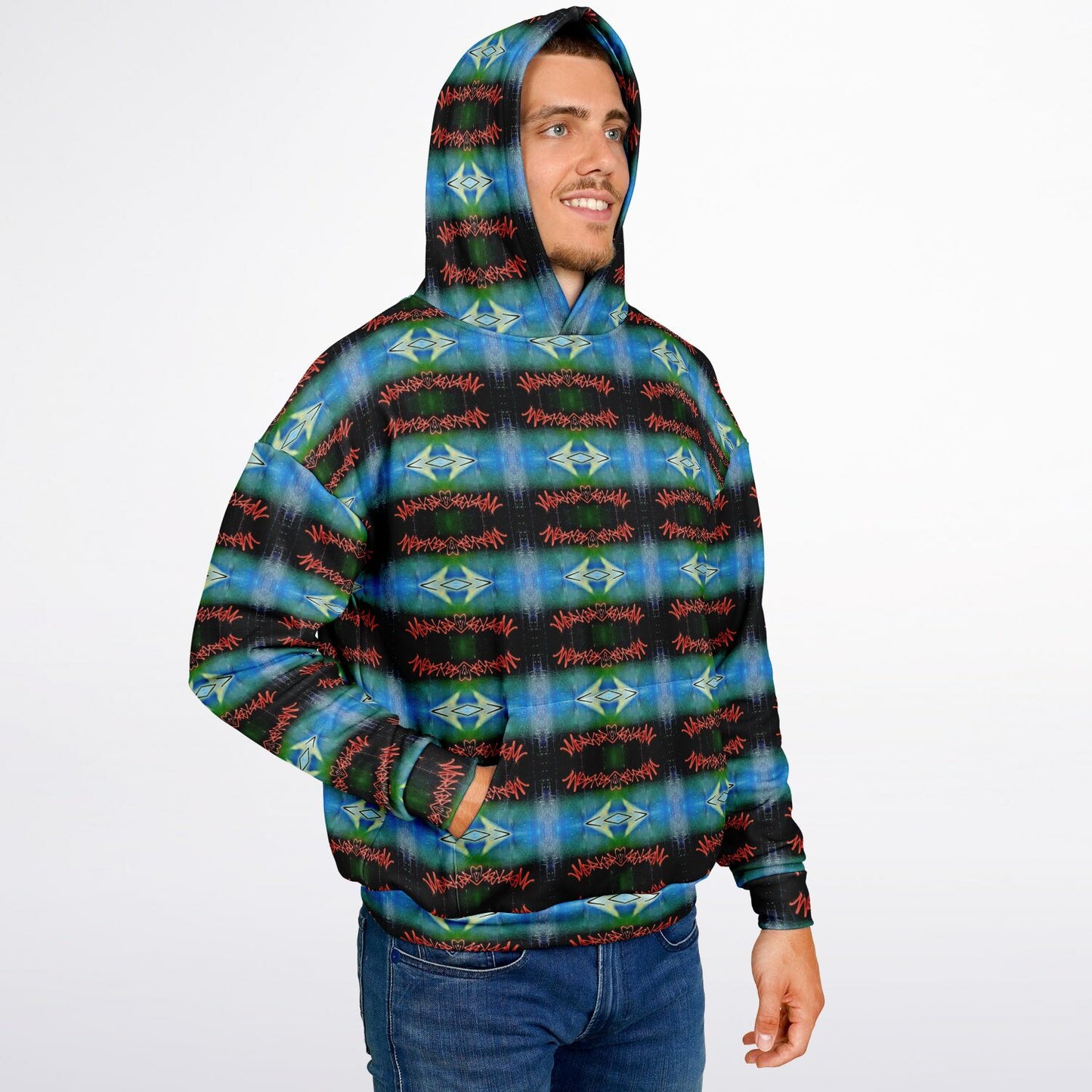 Blue Graffiti - 25% - Heavyweight Oversized Hoodie