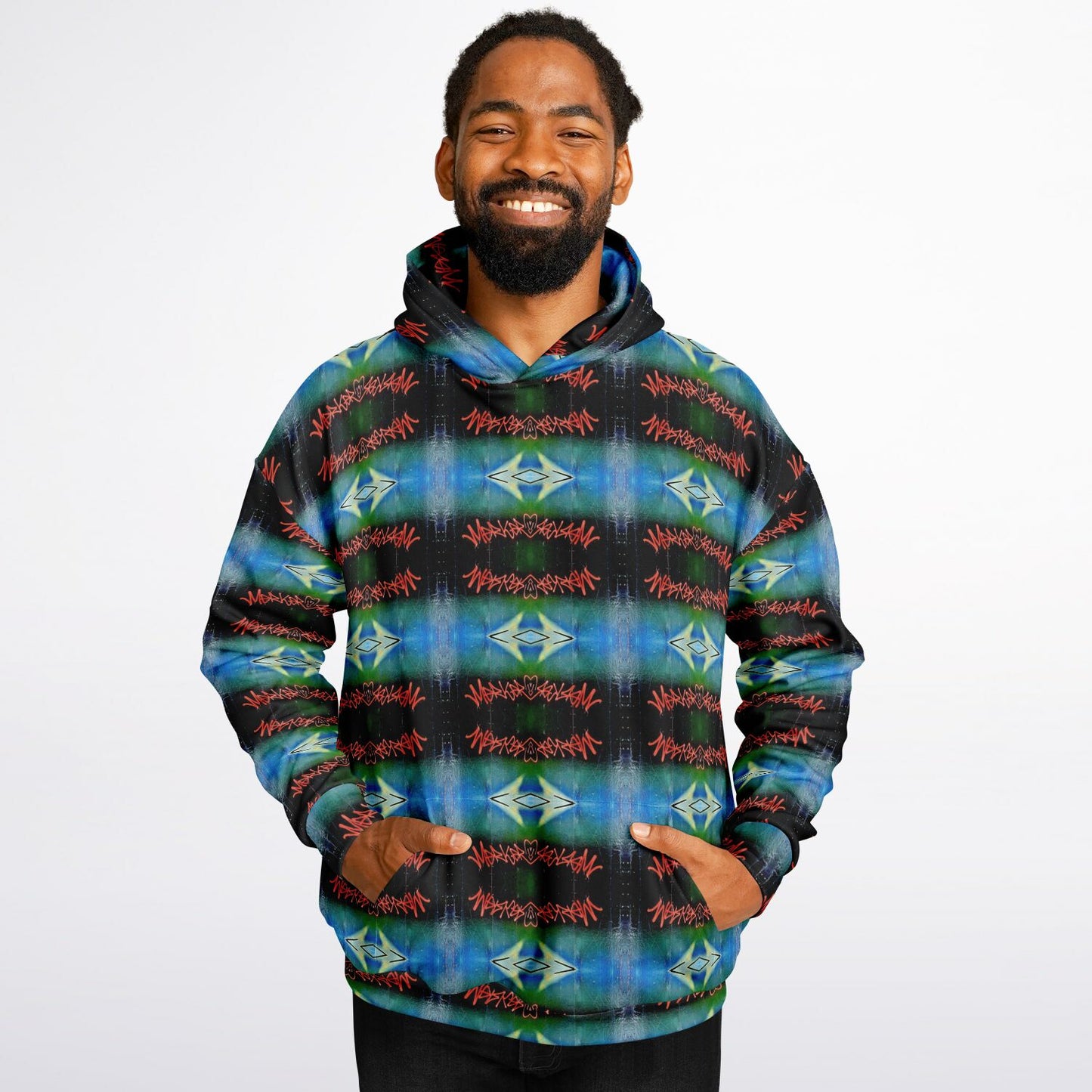 Blue Graffiti - 30% - Heavyweight Oversized Hoodie