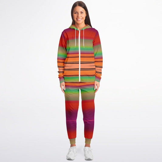Rainbow Stripes - Fashion Zip-Hoodie & Joggers