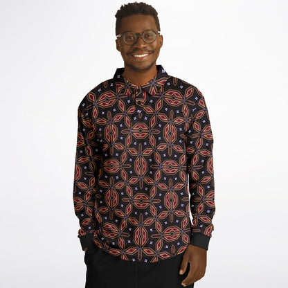 Spiro-fraction - Men’s Long Sleeve Polo Shirt