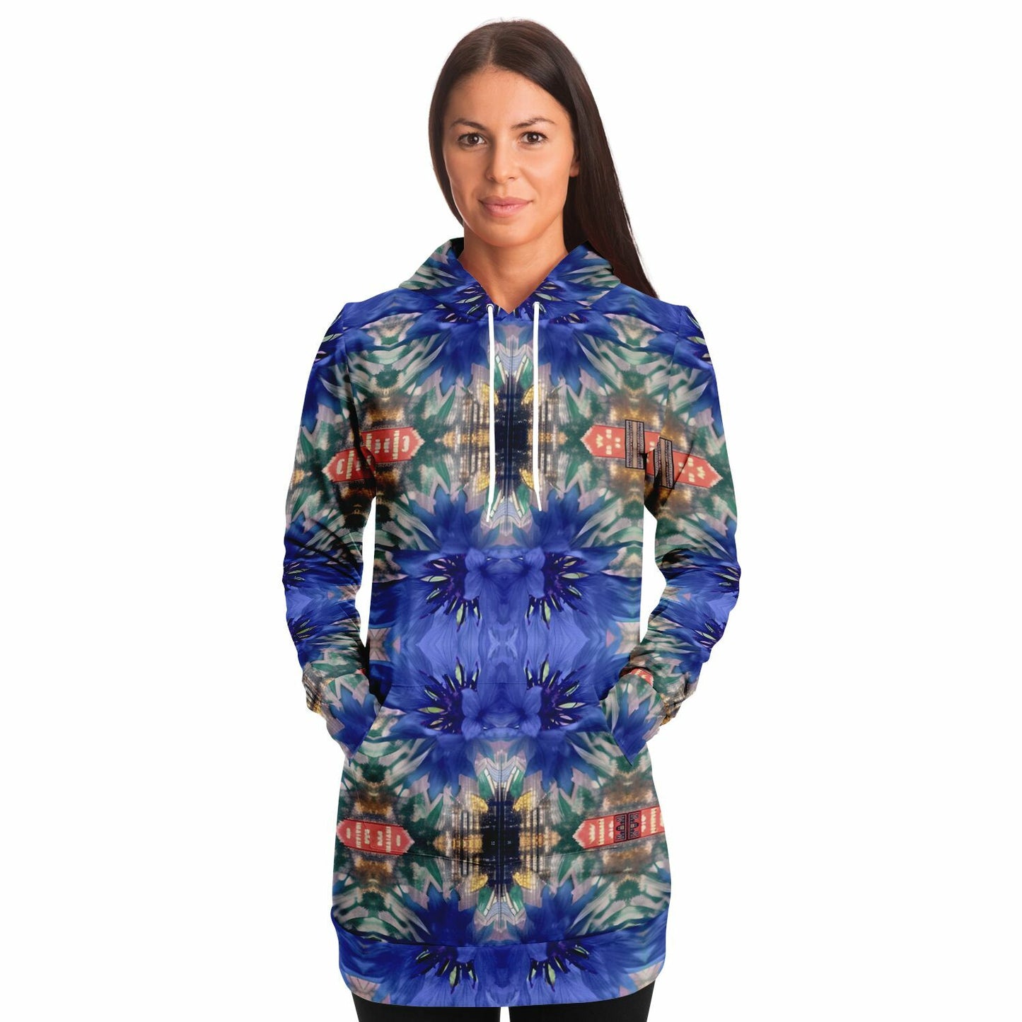 Cornflower 70% - Women's - Athletic Longline Hoodie